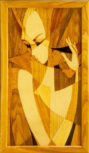 Cubisme bois mosaïque