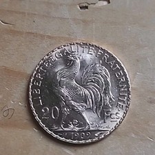 Pièce De Monnaie 20 Francs OR Coq Marianne 1909