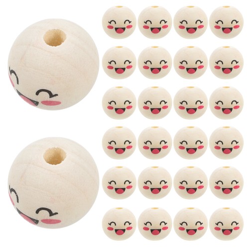 Pcs perles bois avec - ,