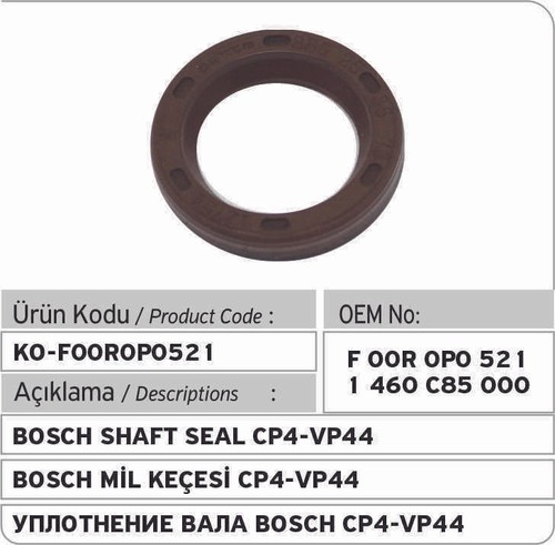 F00r0p0521 bosch shaft - f00r0p0521, seal
