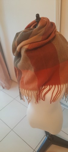 Echarpe rouge brique beige - rouge, brique,beige
