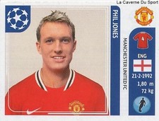146 PHIL JONES # ENGLAND MANCHESTER UNITED STICKER CHAMPIONS LEAGUE 2012