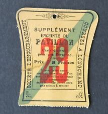 Carte d'entrée Enceinte du Pavillon Course hippique Longchamp