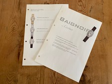 CARTIER Fiche De Catalogue - Montres Bijou - BAIGNOIRE - 21 X 30 Cm