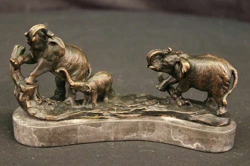 Fonte bronze éléphants - bronze,