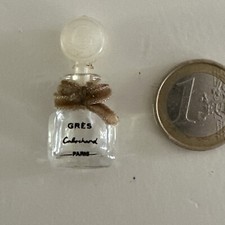 Miniature de parfum ancien -  Cabochard de GRÈS - Noeud velours - 1,8 ml vide