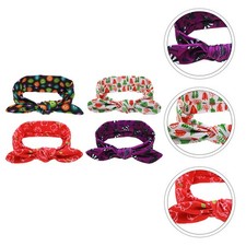  4 Pcs Serre-tete De Noel Bandeau Bébé Fille Bandeaux D'Halloween