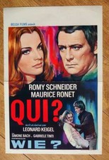 QUI ? Romy Schneider affiche cinema belge originale '70