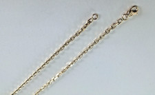 Collier lourd neuf chainette de cou Chaine forcat miroir or jaune 18 carat 50 cm