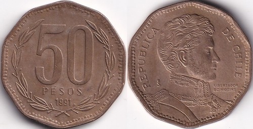 Pesos 1991 chili chile - 50,