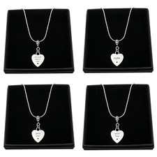 Gravé Coeur Collier pour Femmes Ou Filles, Personnalisé Cadeau Bijoux, Pendentif