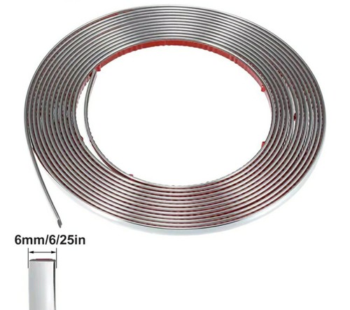 Bande chrome largeur 6mm - 5m,