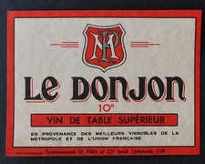Ancienne étiquette vin LE