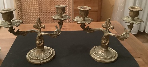 Paire chandeliers bougeoirs - de,
