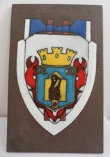 PLAQUE DE LAVE EMAILLEE  DECOR