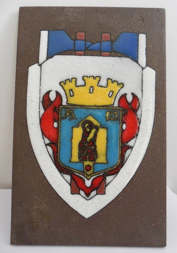 Plaque lave emaillee decor - de,
