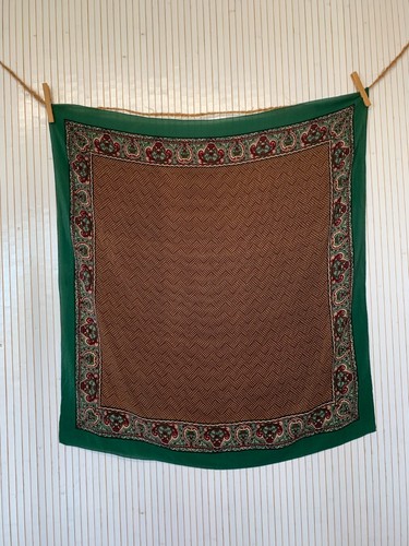 Foulard carré soie vintage - soie,