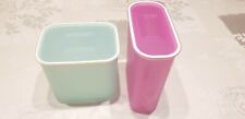 Tupperware Lot 2 Boites Optimum, Bleu/ Rose, 2,1L/1,7L, Tbe