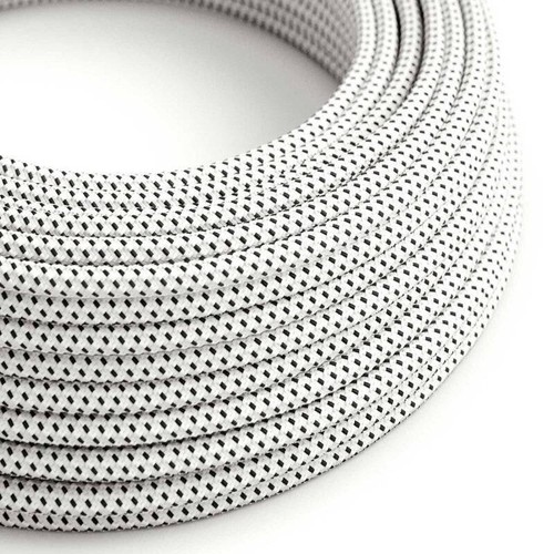 Câble textile rond effet - , soie
