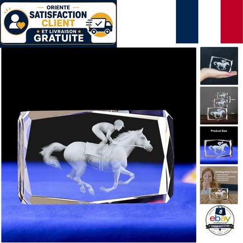 Figurine cheval cristal k9 - en,