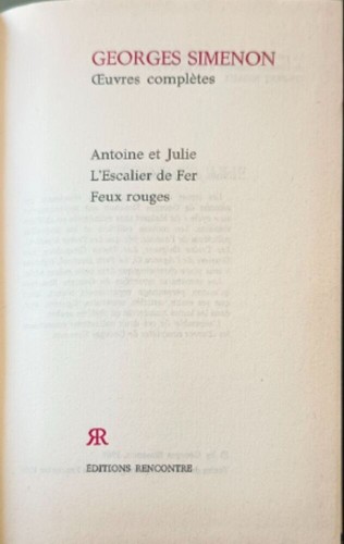 Georges simenon oeuvres - georges,