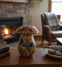 Boîte Champignon Décorative Vintage, Style Art Populaire URSS