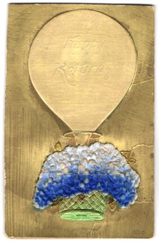 Ballon carte postale - , gaufré