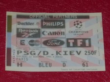 [COLLECTION SPORT FOOTBALL] TICKET PSG / D. KIEV 2 NOVEMB 1994 Champion's League