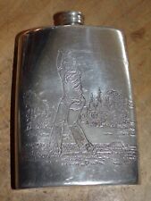 Sheffields Angleterre Flasque à Whisky " Étain " Golfeur