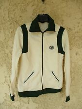 Veste TREVOIS KOPA vintage femme crème vert années 70'S France jacket jacke 42