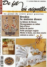 De fil en aiguille N°5 point de croix Monogrammes Véronique Enginger