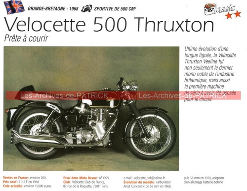 Velocette 500 thruxton avec - (,