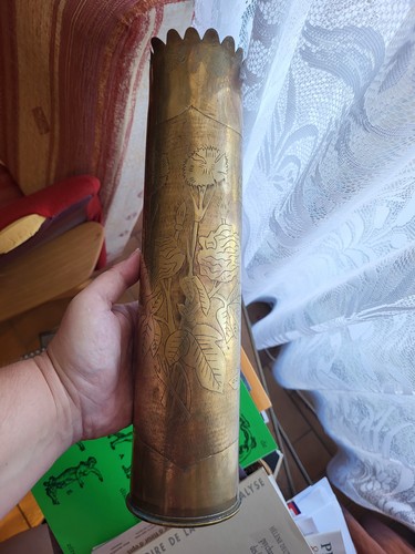 Paire vases douilles obus - vases, d'obus