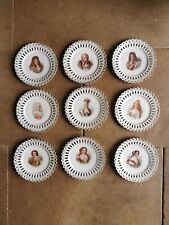 9 assiettes à dessert  Doré