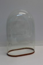 Globe de pendule en verre de forme borne début Xxeme