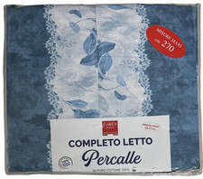 Draps de lit matrimonial complets en coton percalle en fantaisie florale