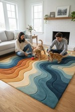 Tapis en laine touffeté à la