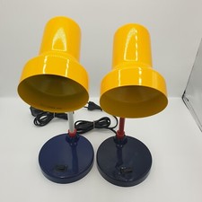 lot 2 Lampes de Bureau, chambre style industrielle jaune en aciers flexible