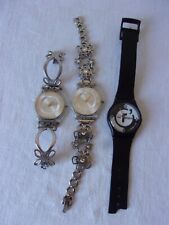 ⌚️ VINTAGE Lot de  3 Montres Quartz Swatch Swiss Made ⌚️ 2 acier extra plate