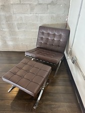 Barcelona Brown Leather Chair