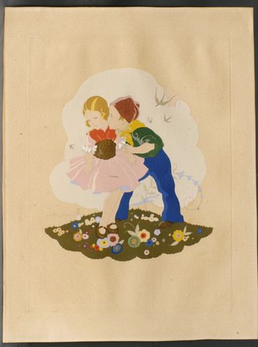 Gouache 1930 art déco - gouache, art-déco