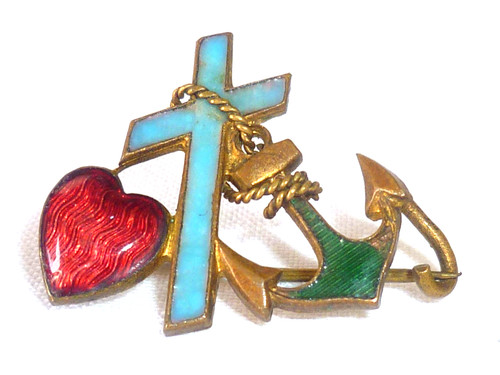Ancienne broche religieuse - ancienne,
