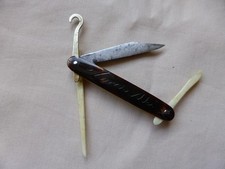 Ancien petit couteau pliant canif de dame Onglier ANVERS 1885 XIXème BELGIQUE