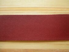 MERCERIE N°28 Ruban galon skaï simili cuir bordeaux NEUF 50 mm  (5 cm) 