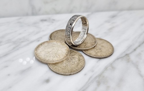 Bague pièce monnaie - pièce, de