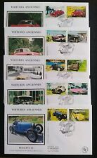 SÉRIE 5 ENVELOPPES 1er JOUR FDC 2000 VOITURE ANCIENNE RENAULT 4 CV OBLIT ANNECY