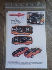 DECALS 1/18 REF 485 ALPINE A310 V6 CALBERSON CHATAIGNE 1977