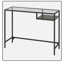 IKEA VITTSJÖ Table pour ordinateur portable – Noir / Verre – État neuf