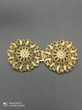 Ancienne Boucle De Ceinture Ou Attache Cape laiton Métal Doré .