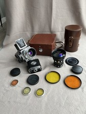 Objectif SALUT Industar-29 2.8/80 + appareil photo moyen format MIR-3 3.5/65 ...